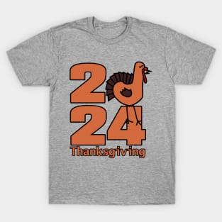 Thanksgiving 2024 Cute Turkey T-Shirt